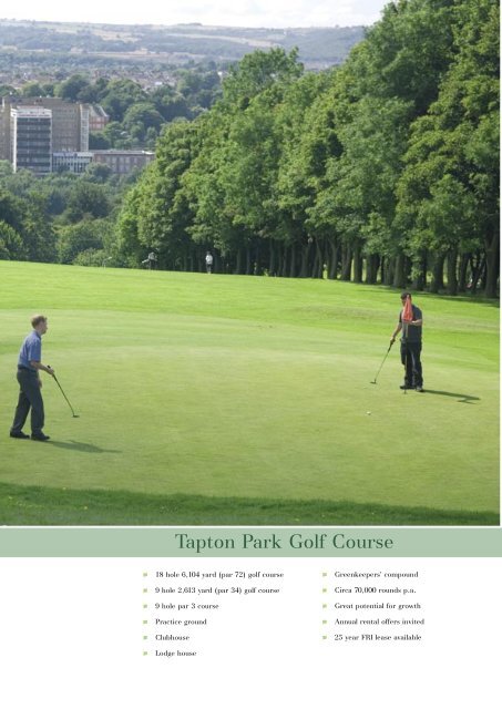 Tapton Park Golf Course - HLL Humberts Leisure