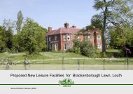 Proposed New Leisure Facilities for Brackenborough Lawn