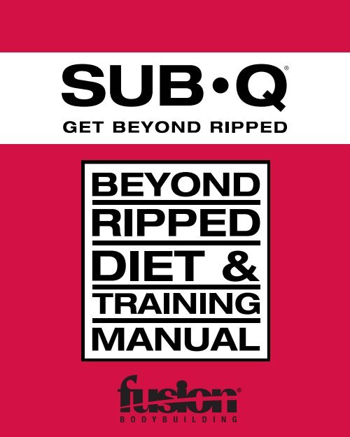 subâ¢q beyond ripped diet & training manual - fusion vip - Fusion ...