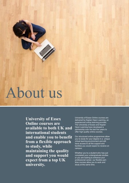 Postgraduate Prospectus 2012-2013 - University of Essex Online