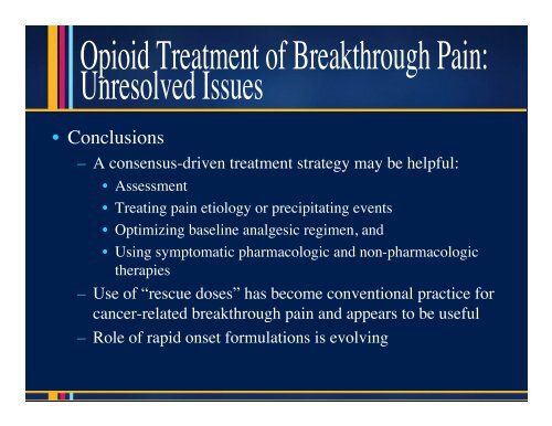 Breakthrough Pain - Dolor Irruptivo.com