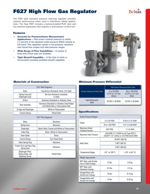 Belgas F627 Regulator IOM