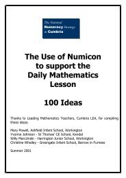 100 Ideas - Numicon - Richmond School