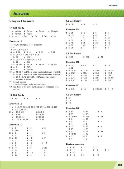 Answers - The Robert Napier School