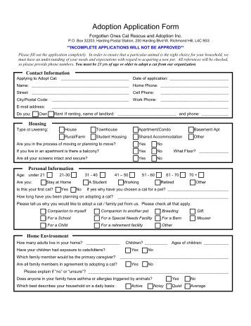 Sizzling image inside pet adoption forms printable Eloquent image within pet adoption forms printable