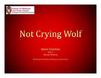 Not Crying Wolf