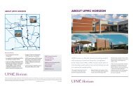 Learn more about UPMC Horizon - UPMC.com
