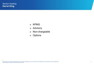 KPMG Advisory Non-chargeable Options - The Flooring Show