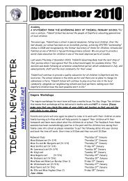 Newsletter December 2010 - Tidemill Academy