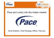 Pace plc's entry into the Indian market - UK India Business Council