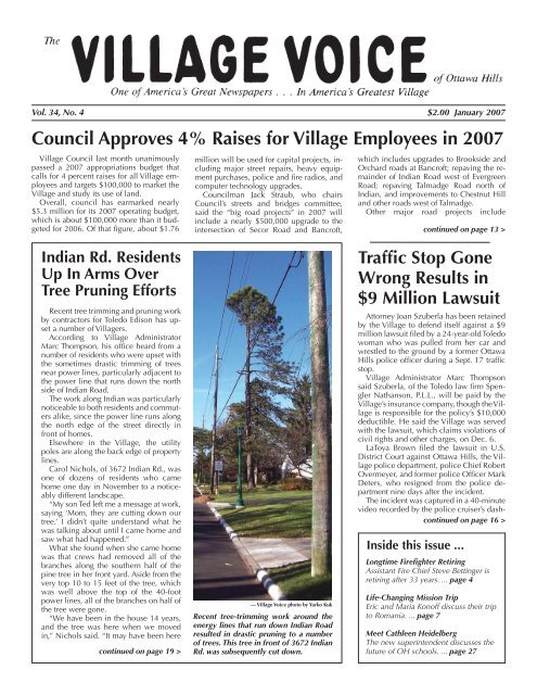 January 2007 - The Village Voice of Ottawa Hills