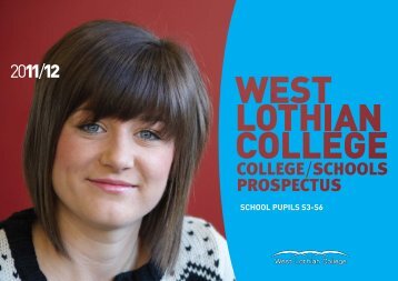 SCHOOL PUPILS S3-S6 - West Lothian College