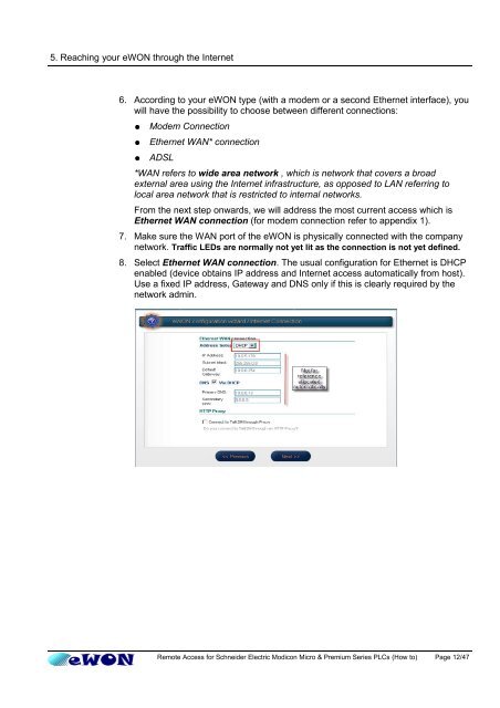 Remote Access for Schneider PLCs - eWON wiki