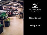 Retail Lunch 5 May 2006 - Woolworths Holdings Limited