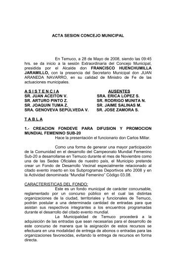 ACTA SESION CONCEJO MUNICIPAL - Temuco