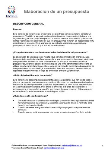 ElaboraciÃ³n de un presupuesto