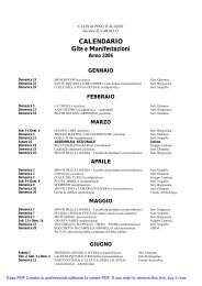 CALENDARIO Gite e Manifestazioni - CAI Sezione Varallo Sesia