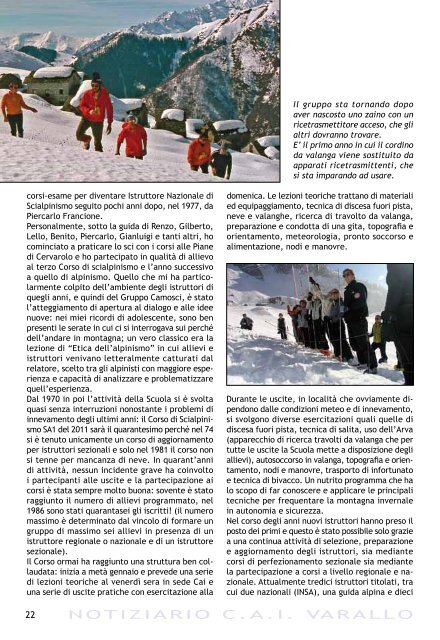 Notiziario anno 2010 - CAI Sezione Varallo Sesia