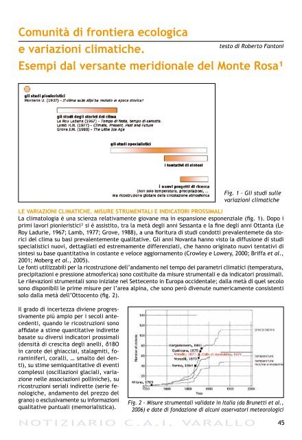 Notiziario anno 2010 - CAI Sezione Varallo Sesia