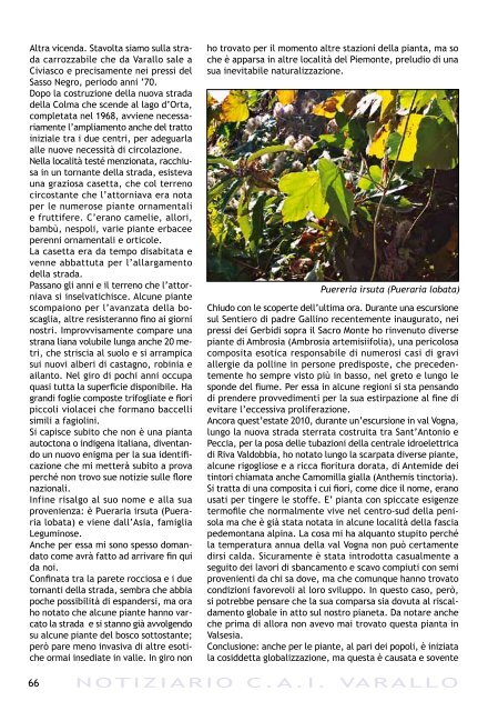 Notiziario anno 2010 - CAI Sezione Varallo Sesia