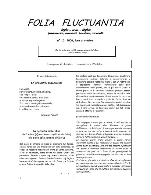 FOLIA FLUCTUANTIAottobre.pdf - La Tramontana