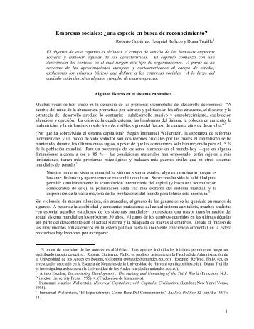 Empresas sociales: Â¿una especie en busca de ... - GestiÃ³n Social