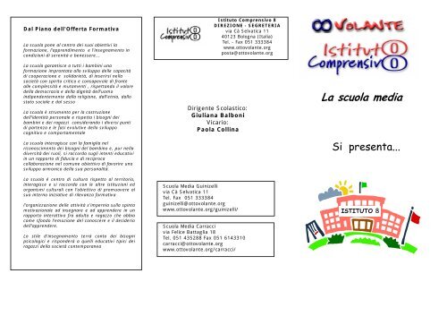 Brochure Di Presentazione Dell Istituto Scuola Primaria Longhena