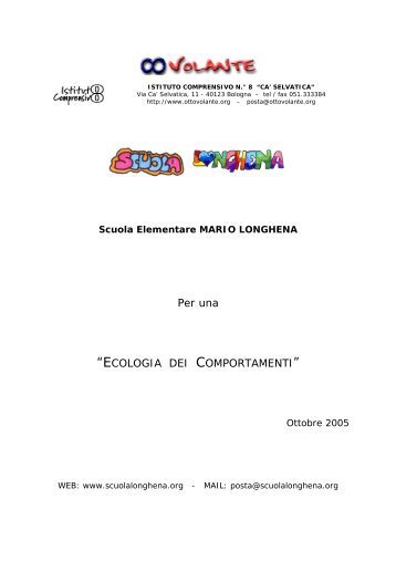 ECOLOGIA DEI COMPORTAMENTI - Scuola Primaria Longhena