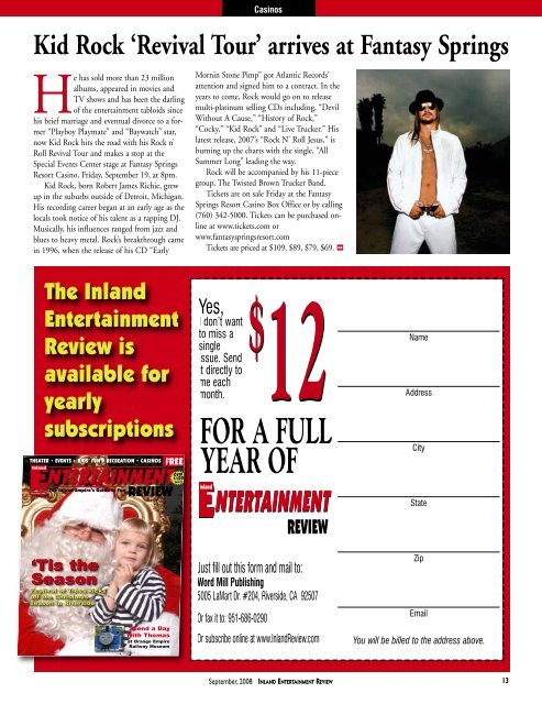 Casinos - Inland Entertainment Review Magazine