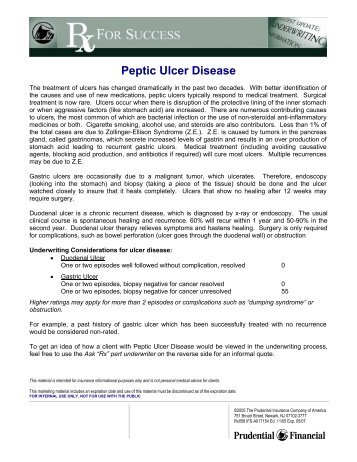 Peptic Ulcer Disease - BSI / Home