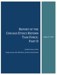 report of the chicago ethics reform task force: part ii - Civic ...