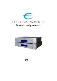 PC-1 Manual - Electrocompaniet