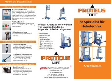 PROTEUS Arbeitsbühnen - Goetze Bühnentechnik GmbH