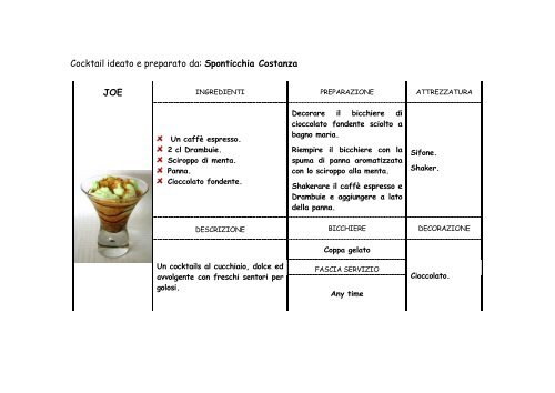 CAFFETTERIA INNOVATIVA le nostre ricette 2008 ... - STRINGHER