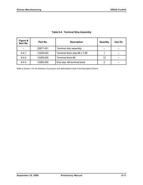 Section 8 Electrical System - Xtreme Manufacturing