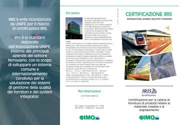 CERTIFICAZIONE IRIS - Imq