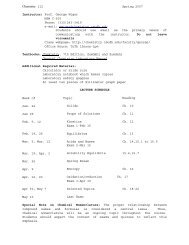 Chemistry 112 Spring 2007 Instructor: Prof. George Wiger NSM C ...