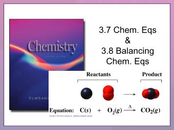 Chemical Equations & Balancing Chemical Equations