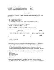 Los Angeles Southwest College Name: Chemistry 051 ...