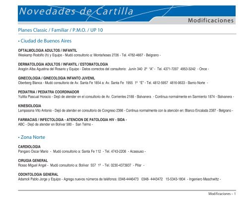 Novedades de Cartilla