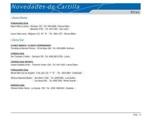 Novedades de Cartilla