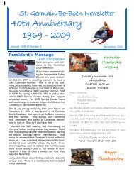 November 2009 Bo-Boen Newsletter - St. Germain Bo-Boen ...