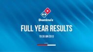 2013 Full-Year Market Presentation September 2013 - Domino's Pizza