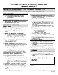 Non-Profit Sponsored Temporary Food Checklist - Cobb & Douglas ...