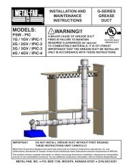 Metal-Fab Grease Duct Installation - EarthStone Ovens