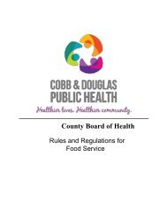 RULES OF - Cobb & Douglas Public Health