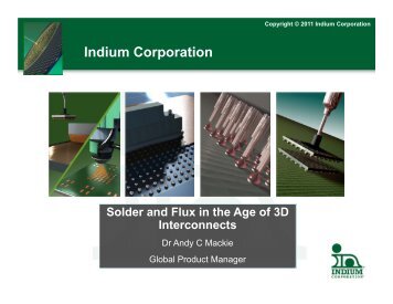 Solder in the Age of 3D Semiconductor Assembly - SMTA