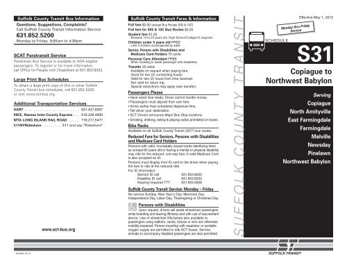 map S31 - Suffolk County Transit