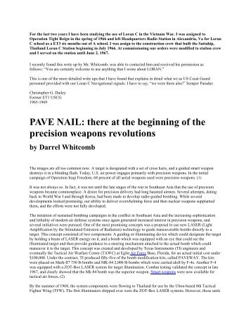 PAVE NAIL: there at the beginning of the ... - loran-history.info