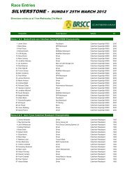 entry list - brscc